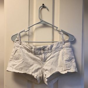 American Eagle White Stretch Shorts